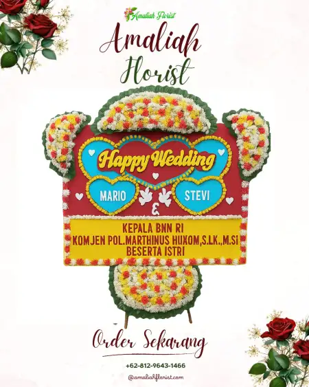 Papan Bunga Pernikahan Perumnas Way Halim